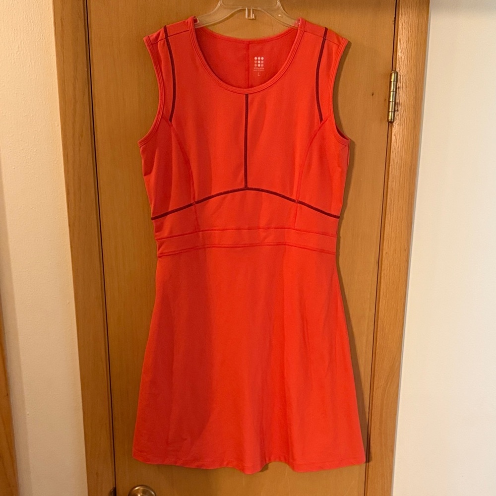 Title Nine Women’s Sleeveless Activewear Tennis Dress Orange Size Large